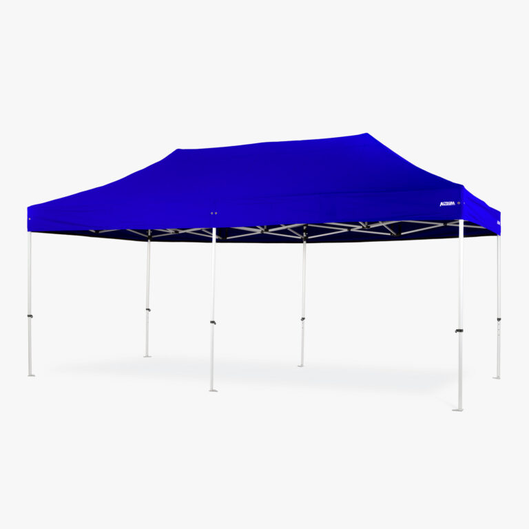 Altegra Pro Lite 3x6m marquee with royal blue canopy - our light aluminium 3m x 6m marquee frame is complemented by premium quality canopy that offers thorough protection, has 360º walls attachment, and is Australian event compliant.