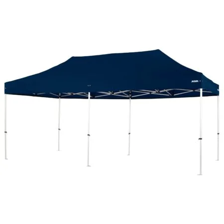Altegra Pro Lite 3x6m marquee with navy blue UPF50+ canopy - a lighter 3x6m event marquee.