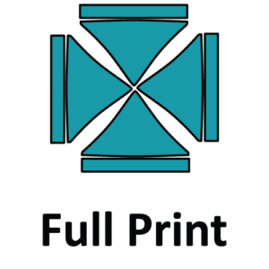 Altegra custom printed 3x3m gazebo - printed canopy panel icons - Full Custom Print