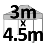 Altegra 3x4.5m gazebo and marquee size selection icon