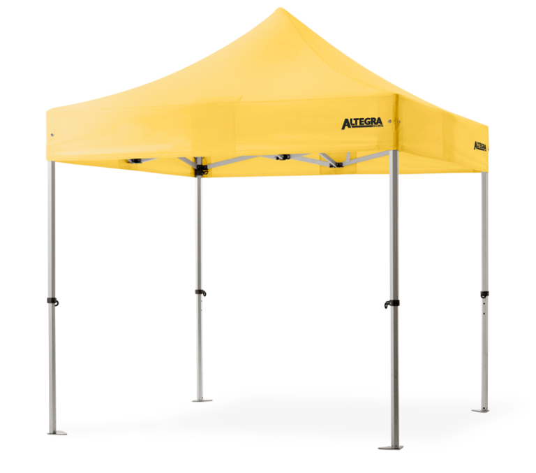 Altegra Pro Lite 3x3m gazebo in yellow - the best light camping gazebo that's built to last.