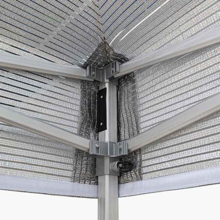 Altegra Aluminet gazebo shade canopy has the same integrity built into it as our Elite canopy - friction reinforcing keeps your canopy from wearing out due to the wind.