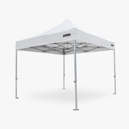 Altegra Geo45 commercial aluminium 3x3 gazebo with white waterproof canopy