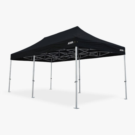 Altegra Heavy Duty 3m x 6m marquee with black waterproof canopy - super heavy duty commercial portable aluminium marquee